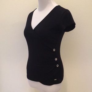 Guess Top Blouse with Silver Button Detail Small